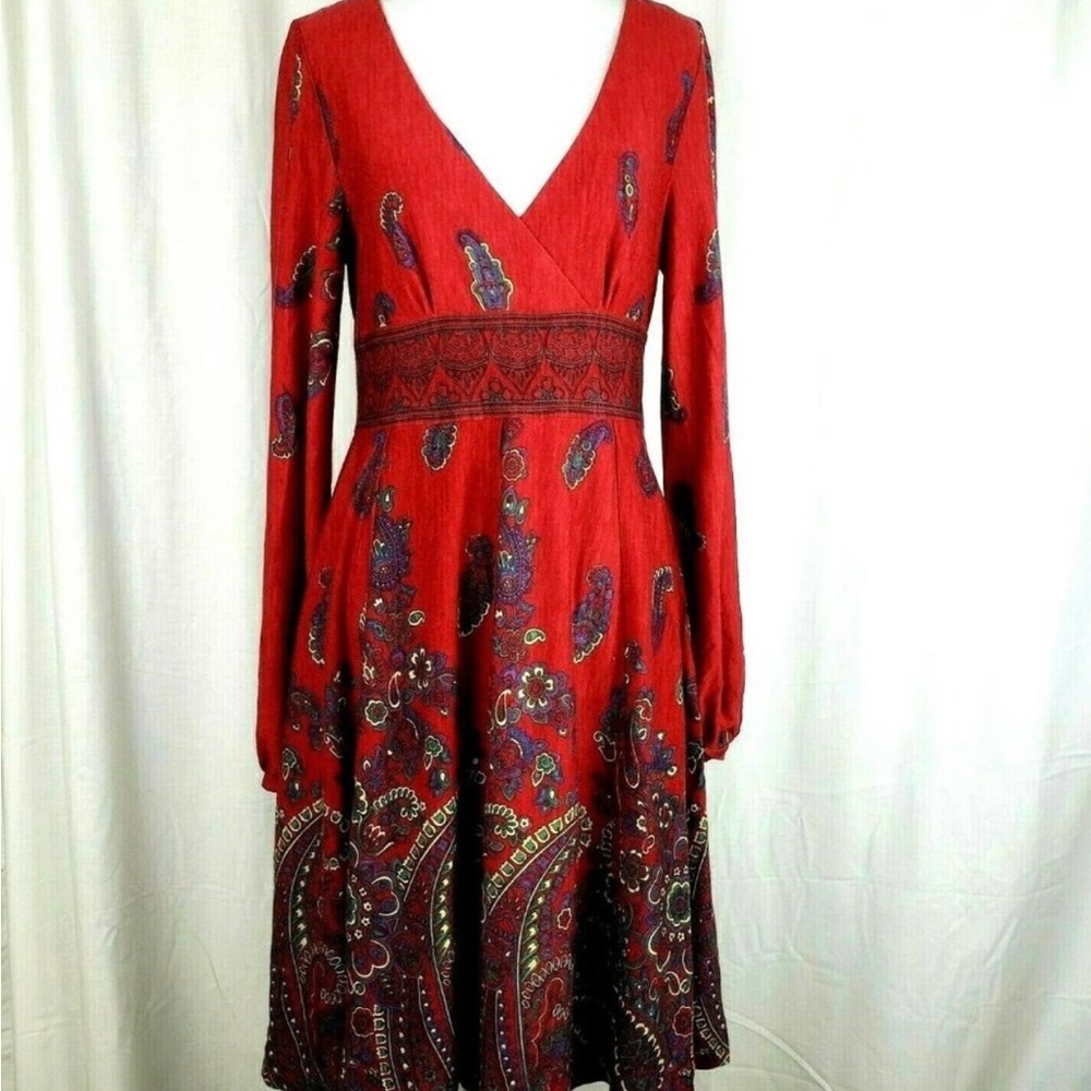 Tibi Wool Paisley Midi Dress